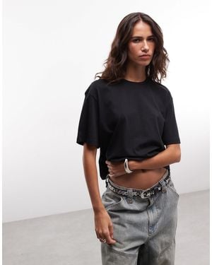 Collusion Boxy Short Sleeve T-shirt - Black