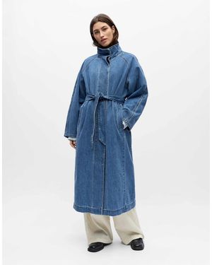 Object – trenchcoat aus denim - Blau