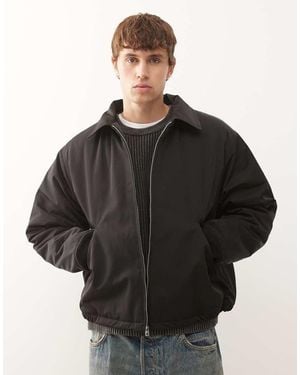Weekday Chaqueta Negra De Nailon De - Negro