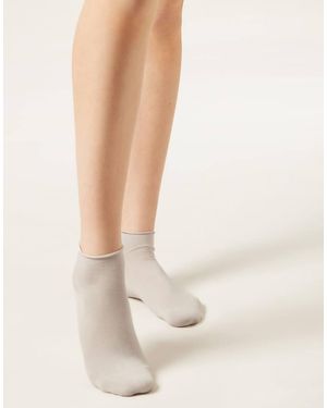 Calzedonia Cotton Bandless Short Socks - White