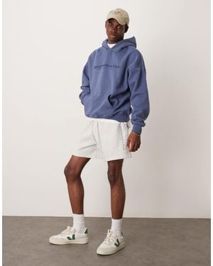 Abercrombie & Fitch – fleece-shorts - Blau