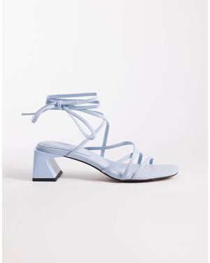 ASOS Hundred Strappy Block Heel Sandals - White