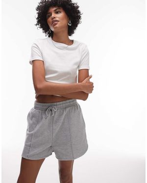 TOPSHOP Pantaloncini Da Jogging Mélange Con Pinces - Bianco