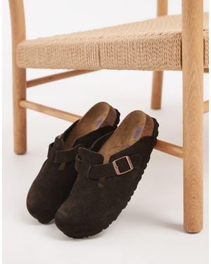 Birkenstock – boston – clogs aus wildleder - Natur