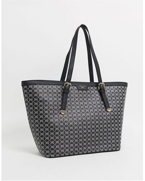Dune Dotes Monogram Tote Bag - Black