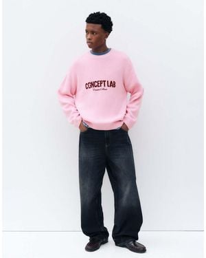 Pull&Bear Stwd Grafische Trui - Roze