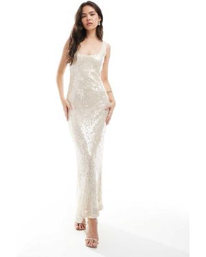 New Look Sequin Embellished Midi Dress - White