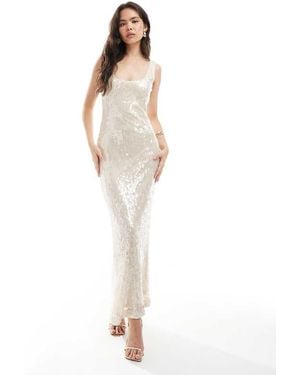 New Look Sequin Embellished Midi Dress - White