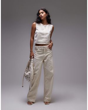 Mango Co-ord Double Belted Jean - Gray