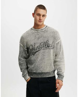 Cotton On Y2K Box Fit Crew Knit - Grey