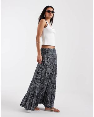 ONLY Maxi Rok Met Stroken - Wit