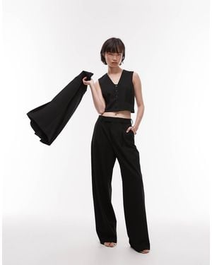 Mango Straight Leg Classic Trouser Co-ord - Black