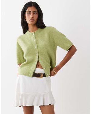 ASOS – leichte, kurzärmlige relaxed-fit-strickjacke - Grün