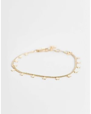 ASOS Dainty Chain Bracelet With Star Drops - White