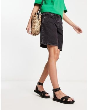 ONLY Sandalias Negras Con Parte Delantera Cruzada Y Hebilla De - Negro