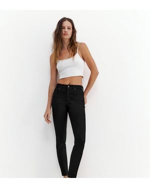 Pull&Bear High-waist Skinny Jeans - Black