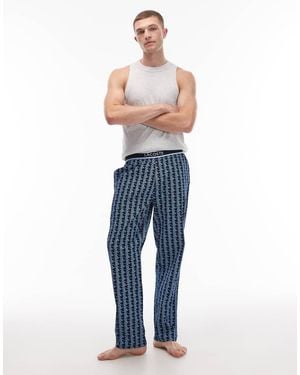 Lacoste Monogram Pyjama Pant - Blue
