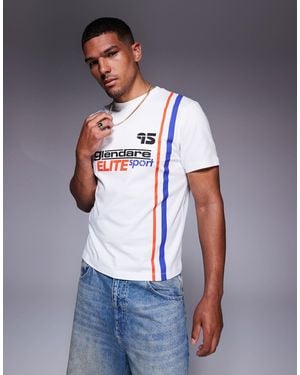 ASOS Boxy T-shirt With Sports Graphic - Blue