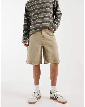 ASOS – loose-fit-jorts aus denim - Natur