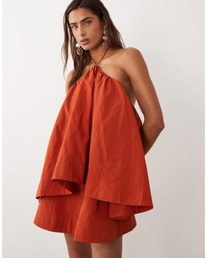 ASOS Halter Neck Trapeze Mini Dress - Red
