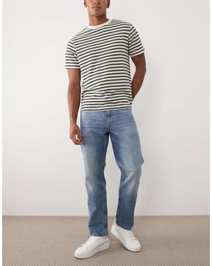 Mango Bob 100% Cotton Straight Leg Jeans - Blue
