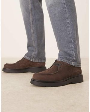 Calvin Klein Lace Up Suede Shoes - Metallic