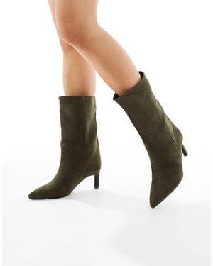 SEQWL Benz Kitten Heel Ankle Boots - Natural