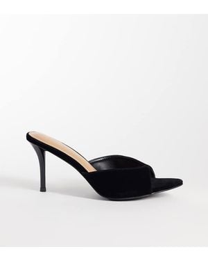 SIMMI Simmi London Wide Fit Ishani Velvet Heeled Mules - Black