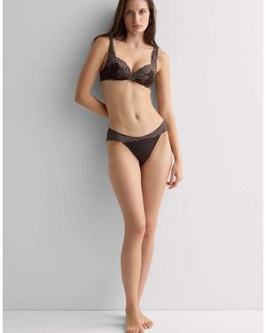 Intimissimi Pretty Flowers Briefs - Brown