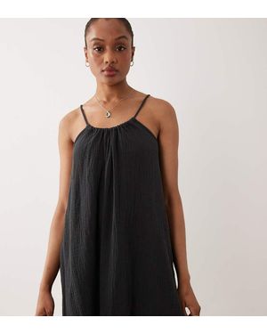 JDY Tall Mouwloze Mini Jurk Van Kaasdoek - Blauw