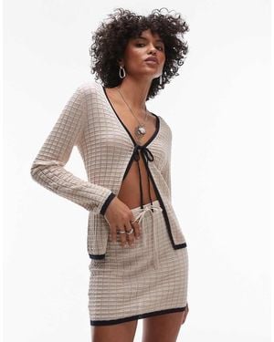 Rhythm Seaside Long Sleeve Knit Contrast Top Co-ord - Natural