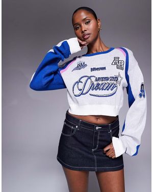 Abrand Jeans Abrand 'Games Day' Cropped Sweatshirt - Blue