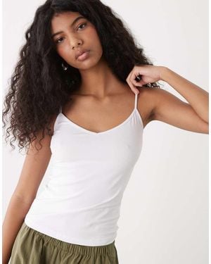 Weekday Demi Singlet Vest - White