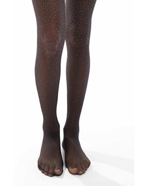 Pretty Polly Collant A Rete Neri Con Decorazioni - Marrone