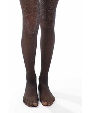 Pretty Polly Collant A Rete Neri Con Decorazioni - Marrone