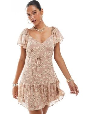 New Look Frill Skirt Mini Dress - Multicolour