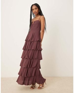 Pretty Lavish Sidney Ring Maxi Dress - Brown