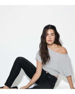 Stradivarius Petite Regular Waist Skinny Jeans - Grey