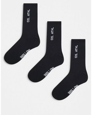 Only & Sons 3 Pack Socks - Black