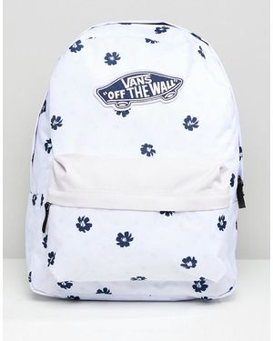 Vans Mochila con estampado floral en lila Realm de - Blanco