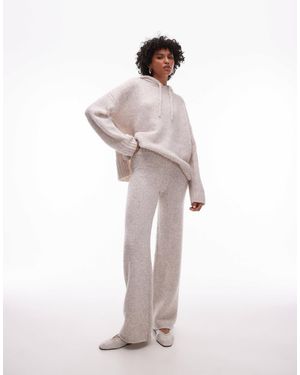 TOPSHOP Fluffy Pants - Natural