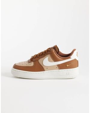 Nike Air Force 1 '07 Floral Detail Sneakers - Brown