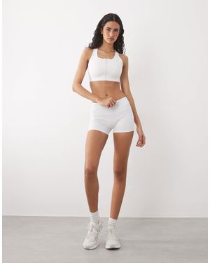 4505 Active 3 Inch Booty Shorts - White