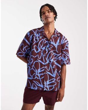 ASOS – locker geschnittenes hemd - Blau