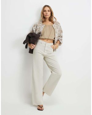River Island Straight Leg Cropped Jeans - White