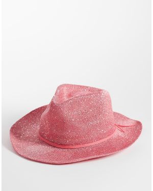 South Beach Cappello Stile Cowboy Metallizzato - Rosa