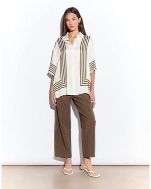 NARRATED Cropped Trousers - White