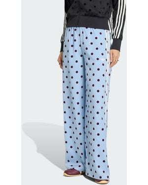 adidas Originals Satin Polka Dots Wide Leg Pant - Blue