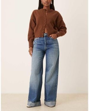 Mango Jeans Con Fondo Ampio - Blu