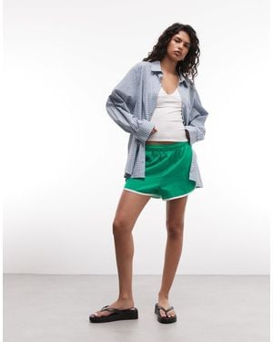 Collusion Dolphin Hem Runner Shorts - Green